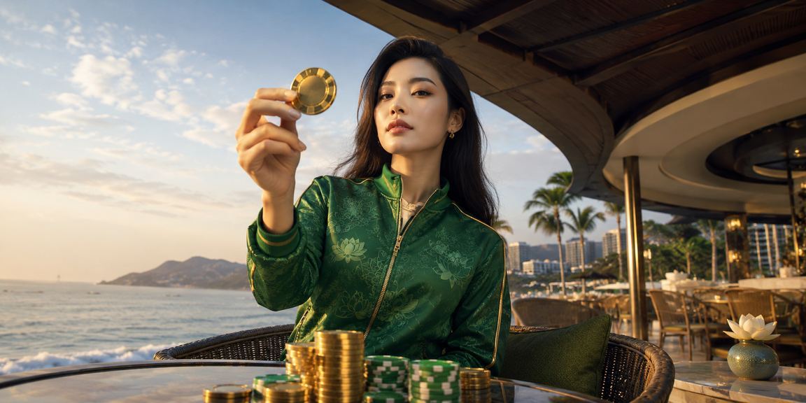 Người dùng Vũng Tàu xem xổ số và trò chơi trong quán cà phê ven biển